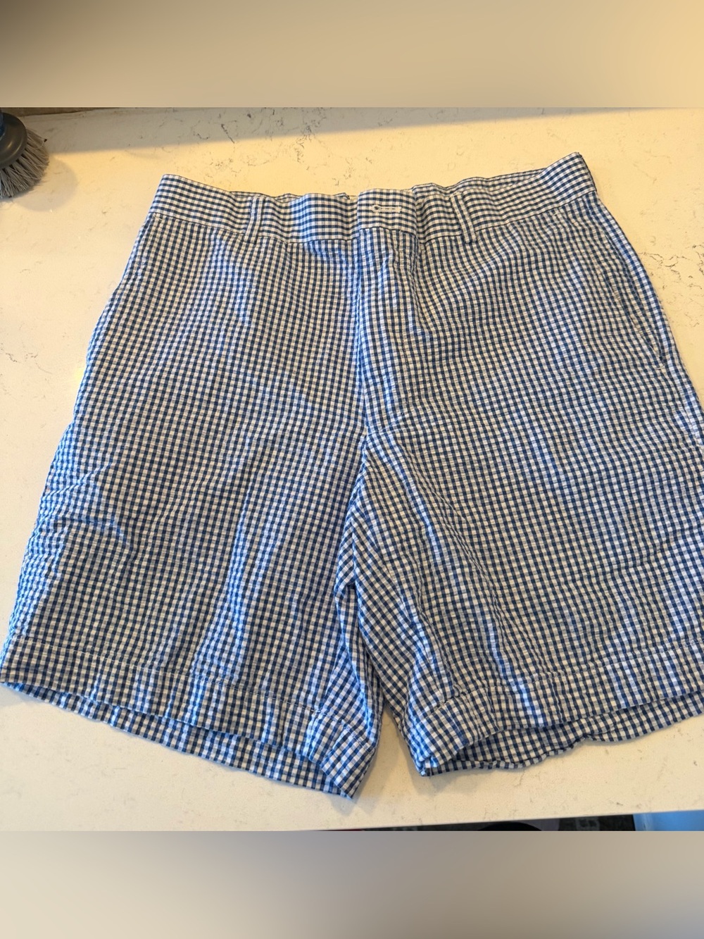 Southern Tide Blue and White Gingham Men’s Shorts